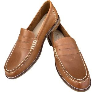 NWOT SPERRY Womens Penny Keeper Seaport Slip On Leather Loafers Shoes Size 9W